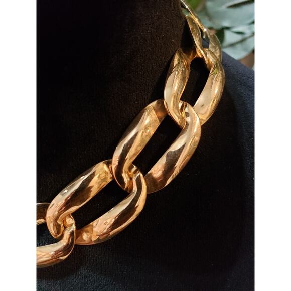 Vintage Gold Tone Womens Fashion Multi Linked Necklace Jewelry with Box Clasp - Picture 4 of 6